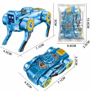Clockwork Rotate Fidget Spinner Transforming Robot Dog Toy With Chain Stress Relief Kids Gift