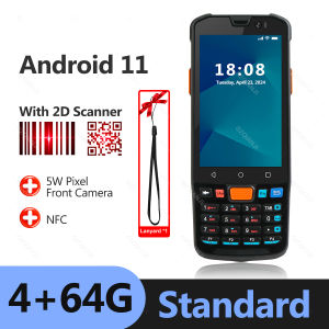 【On stock】Android 11 PDA Handheld POS Terminal 1D/2D/QR Barcode Scanner Data Collector Inventory Machine 4G WiFi Bluetooth Mobile Computer with 4 Inch Touchscreen Front/Rear Camera GPS for Warehouse Inventory Logistics POS PDA