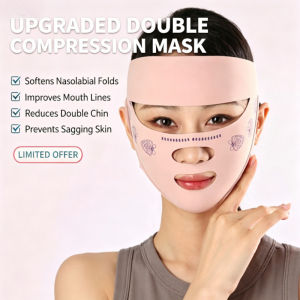 BHQ Anti Gravity V Line Face Lifting Strap Double Chin Reducer Facial Slimming Bandage Pink Pembalut Muka Kurus Mask Sleep