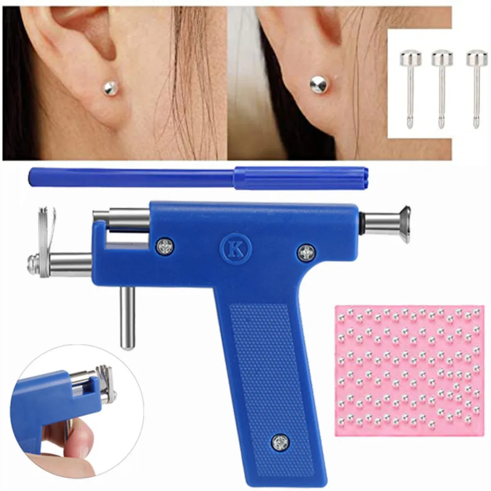 Buy Disposable Ear Piercing Gun Kit，4 pcs Self Ear Piercing Gun，Piercing Gun  Aid Pierce Kit Tool Contains 9 Pairs of Earrings and Apen at Amazon.in