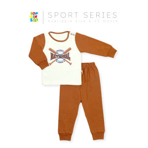 BONBINZOO - Sport Series Set Baju Tidur Anak Bayi Kancing Pundak 3 - 12  Bulan