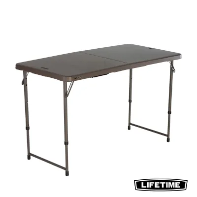 Lifetime USA 4 FT Table Fold in Half - Compact Convenient Designed for Durability Easy to Assemble!