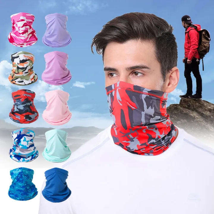 Men Women Outdoor Neck Warmer UV Face Mask Windpproof Head Scarves Fishing  Scarf Magic Headwear