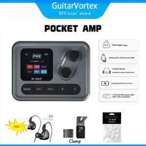 M-VAVE Pocket AMP 60+Effects IR Cabs Versatile ReverbsMini Portable for Guitar/Bass Record