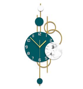 【Soft Lip Shop】 European Style Nordic Wall Clock Light Luxury Wall Fashion Trendy Creative Decoration for Living Room Bedroom Modern Minimalist Art Clock