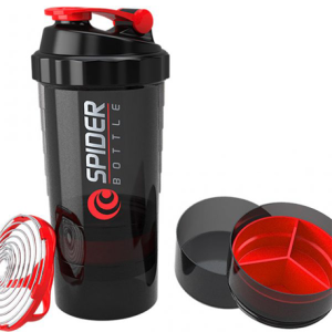 Bình Lắc Spider Tập Gym 3 Ngăn Tiện Dụng 600ml - Bình nước thể thao - - bình gắn xe đạp - binh uong nuoc - ly uống nước