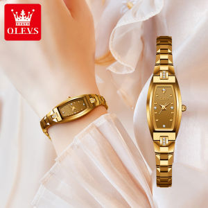 OLEVS Luxury watches for women tungsten steel waterproof original new design fashion square jam tangan perempuan