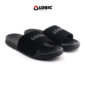 Logic - Sandal Pria Selop Logo Fullblack