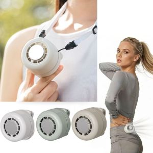 MINIFELE 262 360 Degree Adjustable Silent Mini Bladeless Electric Fan Long-Lasting 3 Speeds Suspended Waist Fan USB Rechargeable Pocket Fan