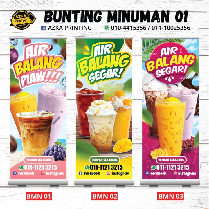 BUNTING AIR PASAR MALAM 🔥 | AIR BALANG | COFFEE | AIR BOBA | AIR BUAH ...