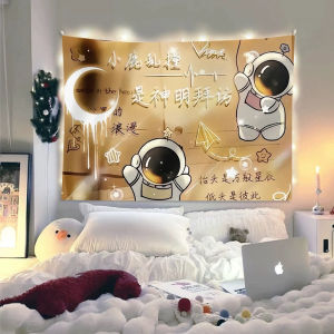Hantar dari gudang tempatanModern Minimalist Bedside Decorative Background Cloth ins Cartoon Tapestry for Bedroom Dormitory Live Streaming Background Cloth