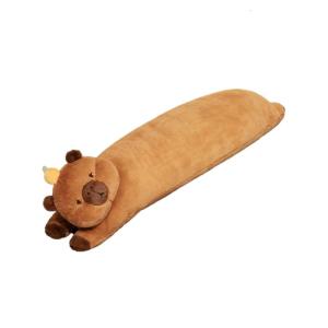 Long Plush Capybara Body Pillow Offering Exceptionals Comfort Support Stuffed Animals Plushies For All Ages Warm Hues