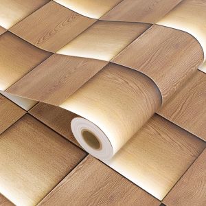 Wapaper Wood Design Self-Adhesive Wallpaper PVC Waterproof Home Decor