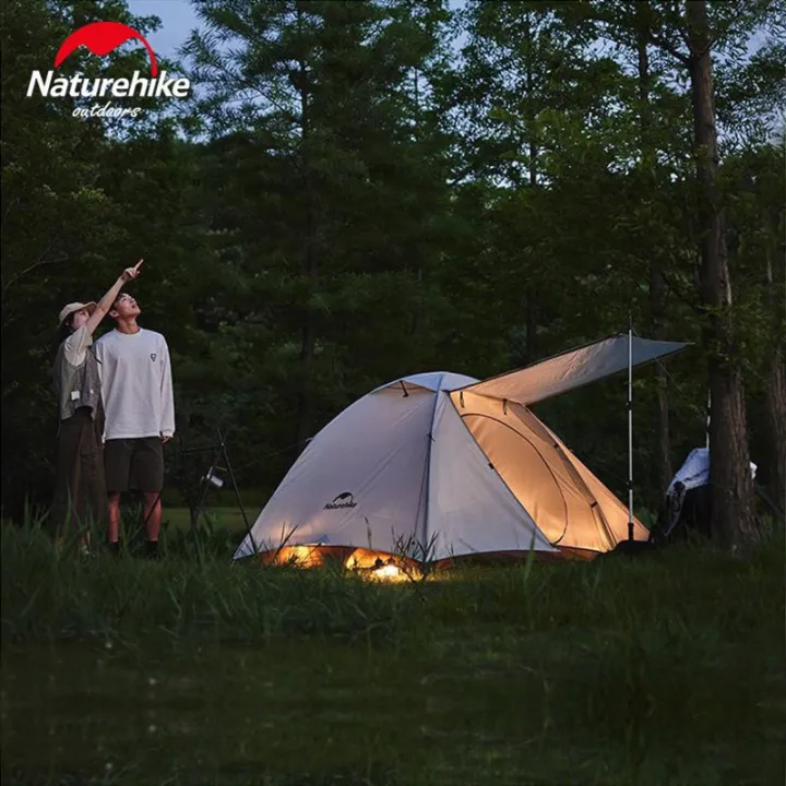Naturehike%20CLOUD%20RIVER%20Series%202%20/%203%20Person%20Ultralight%20Camping%20Hiking%20Tent%20Portable%20Waterproof%20Silver%20Coated%20UPF50+%20Sunscreen%20with%20Awning%207%20Series%20Aluminum%20Pole%20Backpacking%20Outdoor%20Tent%20Nature%20Hike%20Original%20Heavy%20Duty%20P%20Series%20-%20Image%202