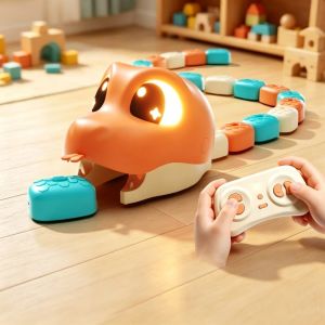 NJJU ic RC Snake Car Toy Rechargeable Interactive Greedy Snake Car Vehicle Toy 2 Players ic RC Car 2 Players Battle
