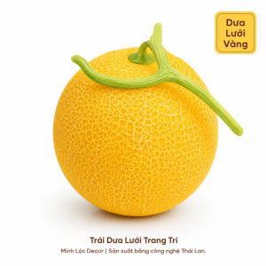 Trái Dưa Lưới trang trí Xanh/ Vàng Trang Trí Cao Cấp | Trái Cây Nhựa foam Trái Cây trang trí Trái Cây Mô Hình