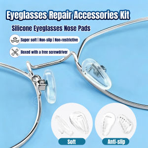 Naukaha 10/20Pcs Soft Silicone Glasses Nose Pad/Eyeglasses Repair Accessories Kit/Replacement Nosepads Set