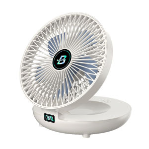 SG【ReadyStock】Desk Fan Dual Vertical Hanging Wireless Function Energy Efficient Local Warranty 5W Foldable Structure Powerful Wind High Intensity Cooling -20℃ Capable 3 Speed Settings Noise Free