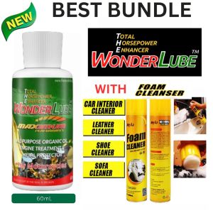 DLS The Wonderlube Maximum Performance Complete Engine Treatment 60ml Engine Protector with Foam Cleaner Spray 650ml