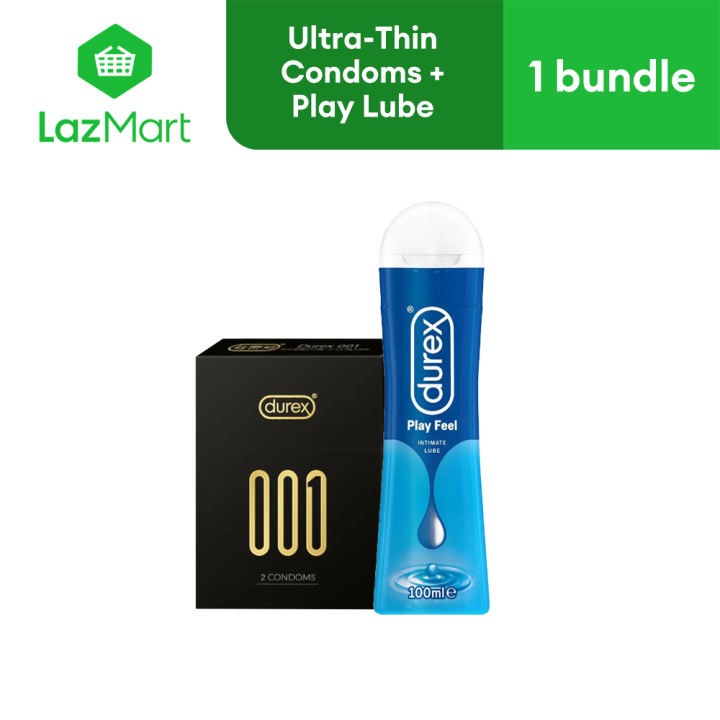 Durex 001 Ultra-Thin Latex-Free Condoms 2s + Play Lube 50ml Hypoallergenic  Condoms Smooth Pre-Lubricated Condoms Luxury-Level Sexual Health - Lazada |  Lazada PH