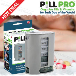 Medicine Case 7 Days Pills Organizer Compartment Compact Case Weekly Tablets Vitamin Storage Box / Bekas Simpan Ubat