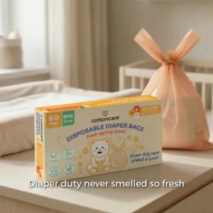 Cottoncare™ (120 pcs)  Diaper Bags Fresh Spring Scented Trash Bag