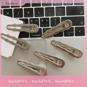 Heabety Color Metal Hair Alligator Clips For Girl Wavy Punk Hairpins Barrette Ornament Women Hair Styling Tools Hair Accessories