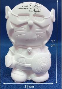 Tượng thạch cao tô màu hình Đô rê mon 2.