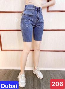 QUẦN SHORT SỌT JEAN LỬNG KIỂU NGỐ NỮ CHẤT BÒ XANH TÚI HỘP NHẬT BẢN LƯNG CAO NÂNG MÔNG DB-206 - DUBAI FASHION