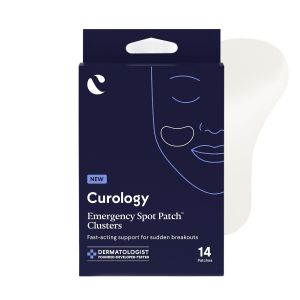 Curology Clear Pimple Patch Clusters for Face Large Hydrocolloid Acne Spot    Invisible blemish stickers fast acting ment absorbs oil overnight ultra thin fragrance free vegan cruelty free