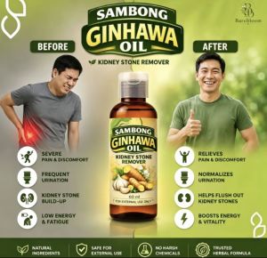 Sambong GinHawa Oil Kidney Stone Remover Natural Health Supplement with Key Benefits for Kidney Health and Vitality Body oil