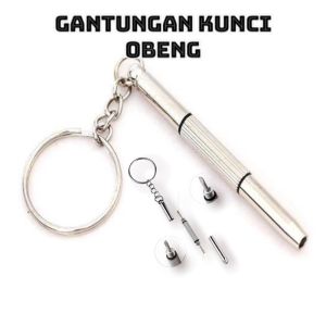 Gantungan kunci obeng 3in1 plus minus mini Reparasi Kacamata keychain