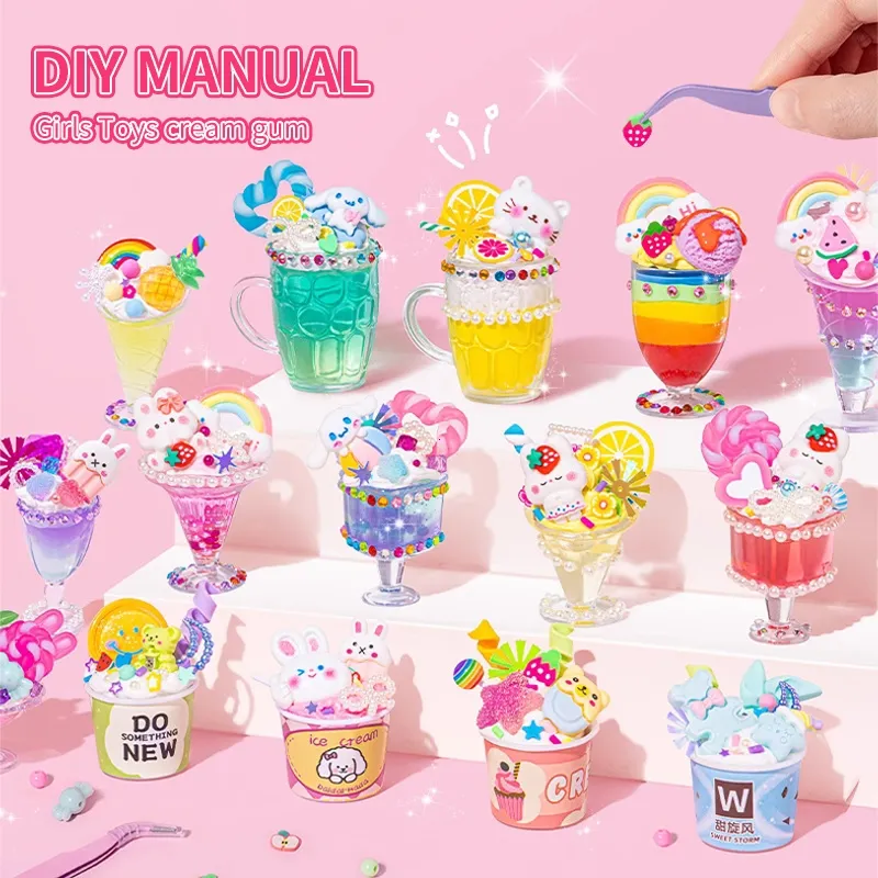 YUNLEO Children's Diy Handmade Ice Cream Toys Colored Clay Ice Cream Toy  Girl‘s DIY Toys