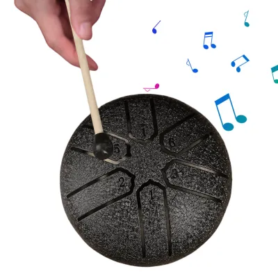 3 Inches Rain Drum for Meditation and Yoga Practice with Steel Tongue Design for Outdoor Sound Therapy