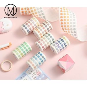 Dots Washi Tape Round Stickers Adhesive Tape for Planners Bullet journals