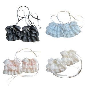 Elegant Antique Lace Arm Sleeves With Adjustable Tie For Costume Event And Fashion Themes