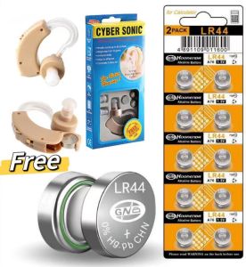 Hearing Aid Cyber Sonic Adjustable Hearing Assistance Aid Kit  free 10 battery  D-S1