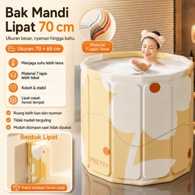 Bak Mandi Lipat Portabel Ember Mandi Dewasa Besar Tebalathtub Lipat Bak Mandi Anak dan Dewasa