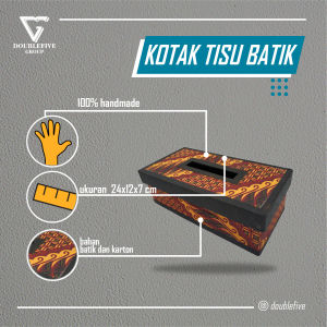 Tempat tissue Kotak Tissue tissue box Tisu Motif batik 24x12x7 cm