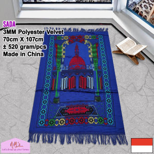 Sajadah sejadah polyester velvet alas perlengkapan sholat shalat bulu murah dewasa 70 cm x 107 - NMs