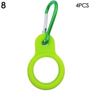 NALANILI 4pcs Nhôm Phụ kiện Hàng Về Móc leo núi ngoài trời Khóa Ấm đun nước thể thao Móc khóa cao su Giá giữ chai nước