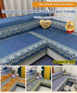 [anti-fouling and anti-penetration] All seasons high quality non-slip sofa cushions Skin-friendly Universal sofa Protective cover Living Room Home Decor cover ng sofa L shape