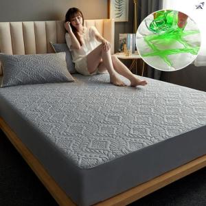 100% Waterproof Mattress Protector Quilted Bed Sheet With Elastic Queen King Size Solid Color Mattress Protector For Double Bed Cover