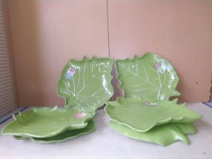 Piring Daun Anggur Melamine 100% Asli 10" P3310 / Golden Dragon / melamine