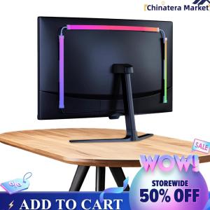 【Chinatera】Sync RGB LED Strip Lights Multi-Purpose Pickup Atmosphere Light Reusable Music Sync Ambient Lighting For Monitor Back
