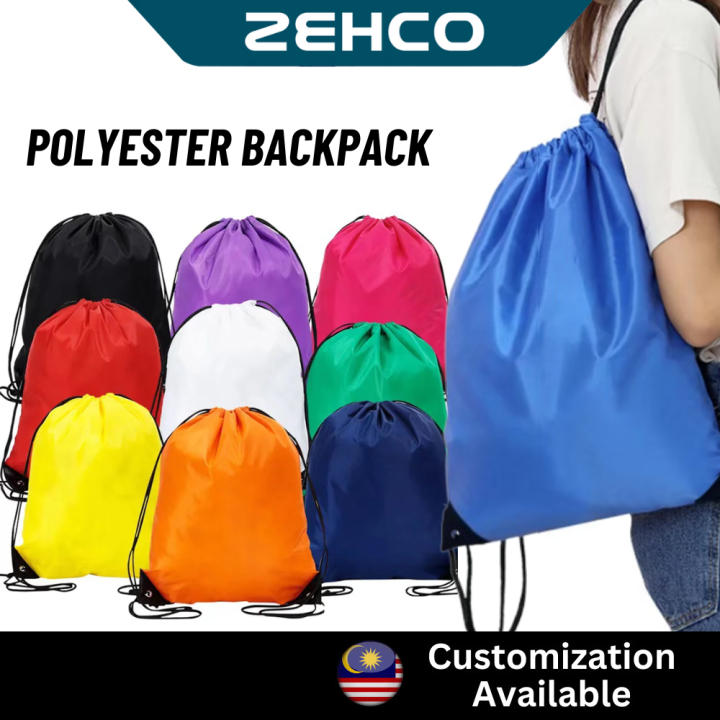 Polyester Drawstring Bag Waterproof Sport Bag Outdoor Storage Bag