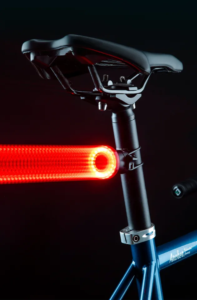 【Local Delivery】ROCKBROS Bike Tail Light Rechargeable Waterproof Mountain  Bike LED Rear Light Auto-sensing Smart Brake Back Light Cycling Accessories