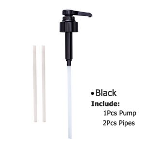 หัวปั๊มไซรัป หัวปั๊มซอส สีดำ/สีขาว แถมฟรี ก้านหลอด2ชิ้น