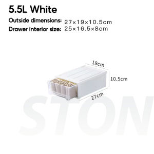 STON Wardrobe Organizer Drawer Plastic Storage Box Transparent Plastic Thickened Bedroom Clothes