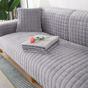 Fluffy Sofa Cushion Plush Sofa Mat Universal Full Cover Non-slip Thicken Fabric Soft Sofa Cuhsion